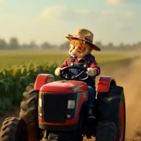 Farm cats at work