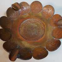 Copper coin ashtray