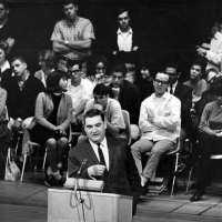 Pierre Salinger Gives A Boring Campaign Speech