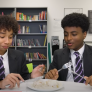 British highschoolers try biscuits and gravy